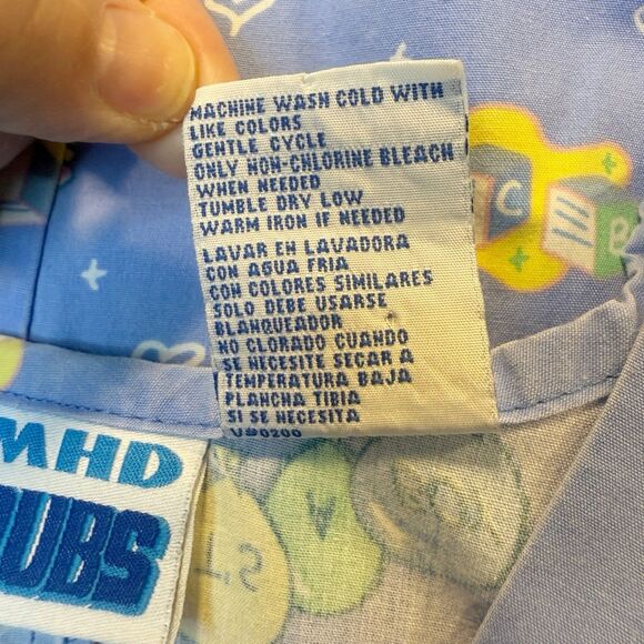 MHD WOMEN'S SCRUB TOP SIZE Large IT'S A BOY IT'S A GIRL NOVELTY NICU - Picture 8 of 11